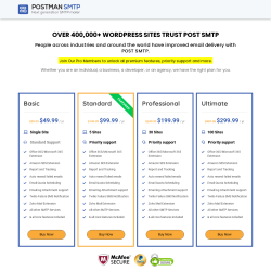 Page screenshot: Post SMTP →  Get Pro Bundle  ➤