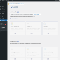 Page screenshot: Post SMTP →  Extensions