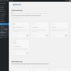 Page screenshot: Post SMTP →  Extensions