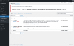 Page screenshot: Plugins ‹ Test site — WordPress