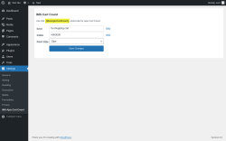 Page screenshot: Settings → IMS Ajax Cart Count