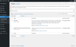 Page screenshot: Plugins ‹ Test site — WordPress