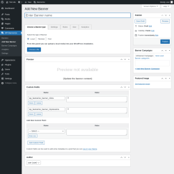 Page screenshot: WP Bannerize → Add New Banner