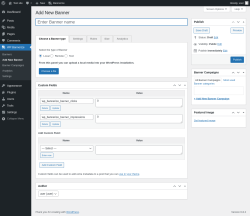 Page screenshot: WP Bannerize → Add New Banner