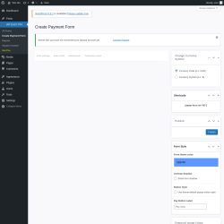 Page screenshot: WP EASY PAY → Create Payment Form