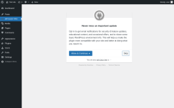 Page screenshot: ‹ Test site — WordPress