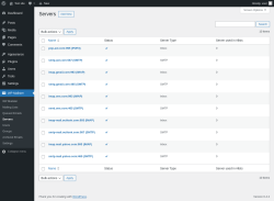Page screenshot: WP Mailster → Servers