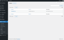 Page screenshot: WP Mailster → Users