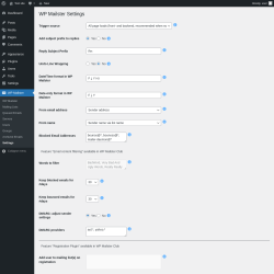 Page screenshot: WP Mailster → Settings