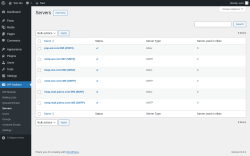 Page screenshot: WP Mailster → Servers