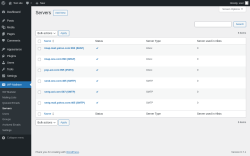 Page screenshot: WP Mailster → Servers