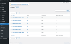 Page screenshot: WP Mailster → Servers