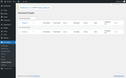Page screenshot: WP Mailster → Archived Emails
