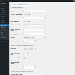 Page screenshot: WP Mailster → Settings