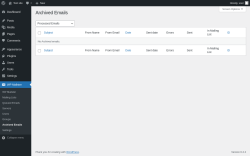 Page screenshot: WP Mailster → Archived Emails