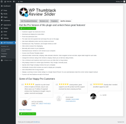 Page screenshot: WP Thumbtack → Get Pro