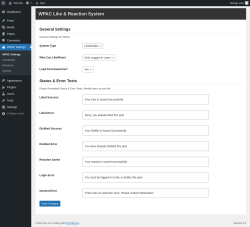 Page screenshot: WPAC Settings