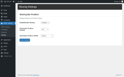 Page screenshot: WPAC Settings → Sharing
