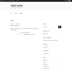 Page screenshot: Test site – Just another WordPress site