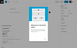 Page screenshot: Add New Page ‹ Test site — WordPress