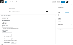 Page screenshot: Add New Page ‹ Test site — WordPress