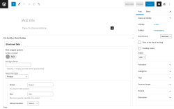 Page screenshot: Add New Post ‹ Test site — WordPress
