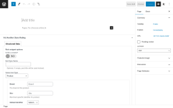Page screenshot: Add New Page ‹ Test site — WordPress