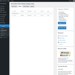Page screenshot: Yet Another Stars Rating → Manage Ratings → 
            MultiSet        