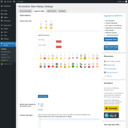 Page screenshot: Yet Another Stars Rating → 
                Aspect & Styles            