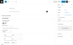 Page screenshot: Add New Page ‹ Test site — WordPress