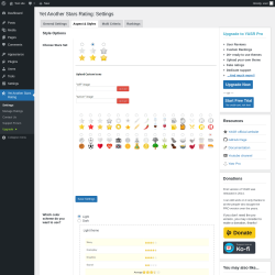 Page screenshot: Yet Another Stars Rating → 
                Aspect & Styles            