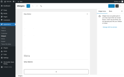 Page screenshot: Widgets ‹ Test site — WordPress