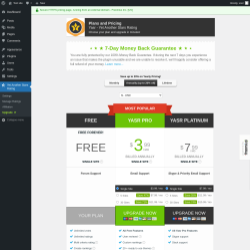 Page screenshot: Yet Another Stars Rating → Upgrade  ➤
