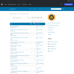 Page screenshot: Yet Another Stars Rating → Support Forum