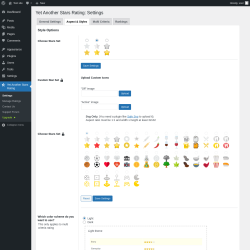 Page screenshot: Yet Another Stars Rating → 
                Aspect & Styles            