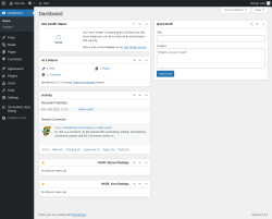 Page screenshot: Dashboard ‹ Test site — WordPress