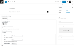 Page screenshot: Add New Page ‹ Test site — WordPress